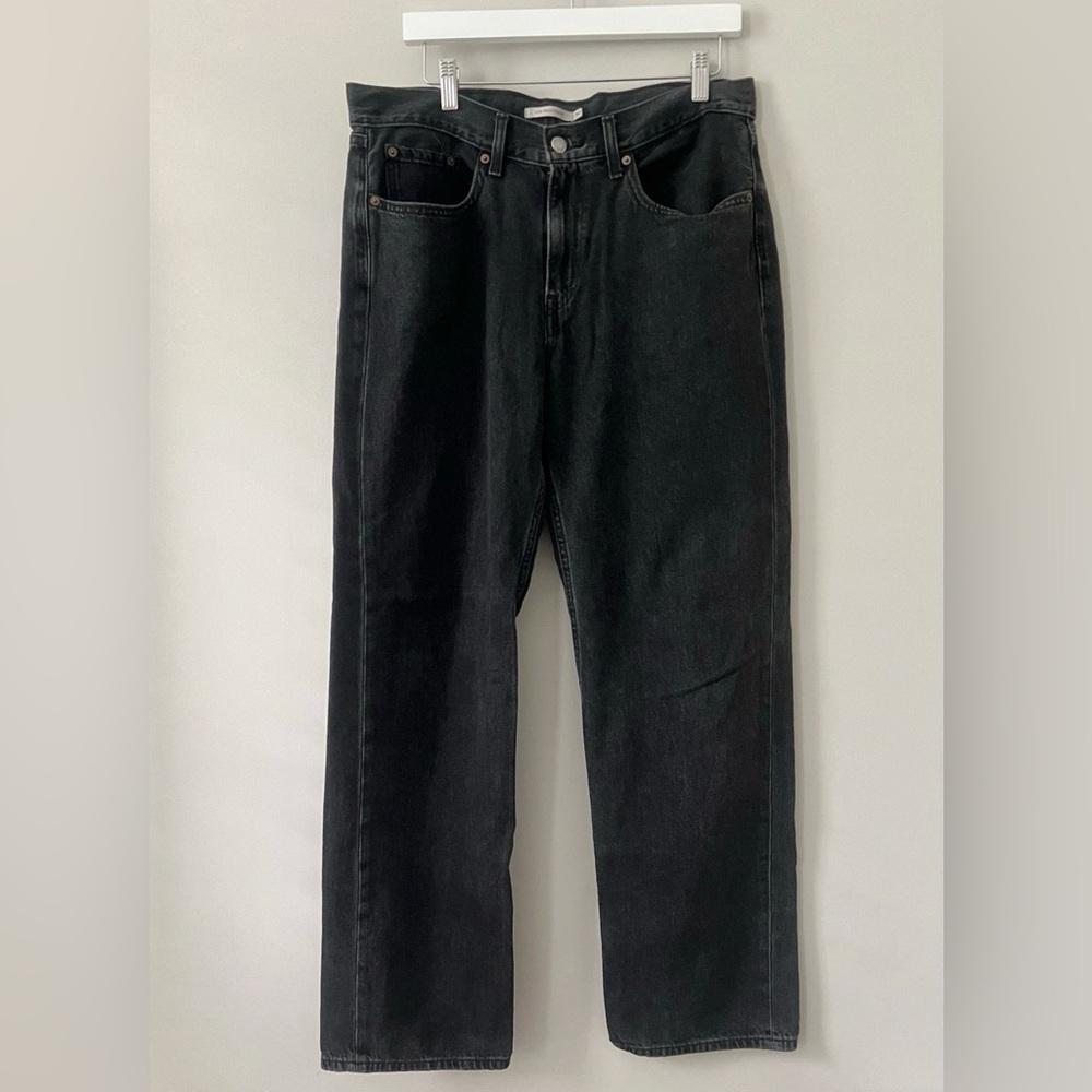 Levi's Low Pro Straight Leg Jeans Women's 30 Black Faded Jeans - Picture 9 of 14